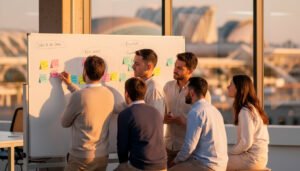 Jóvenes trabajando en coworking de Valencia